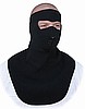 Solid Black with Fleece Neck Shield, Face Mask